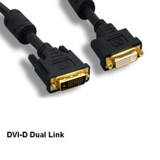 KNTK 15' DVI-D Dual Link Extension Cable Digital 24+1Pin TV PC Display Monitor picture