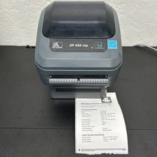 Zebra ZP450 CTP Portable Thermal Shipping Label Printer No Cables - TESTED WORKS picture