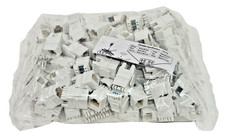100-Count CAT5E QC Keystone Insert White OnQ / Legrand WP3475WH RJ45 picture