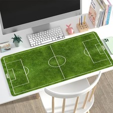 Soccer Stadium Turf Computer Keyboard Mouse Pad Sports Lover Study Gaming Decor picture