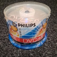 New Philips Blank DVD+R 50 Disc Spindle 4.7GB Data 120min Video 1-16X Speed  picture