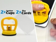 2X Suction Cups+2X Cards For Macbook Pro iMac iPhone iPad Tablet LCD screen Tool picture