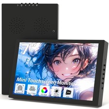 7 Inch Black HD 1280x800 Type C HDMI Portable Mini Touchscreen Monitor picture