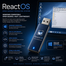 React OS Linux Bootable USB | Live & Install | FAST EASY PRELOADED picture