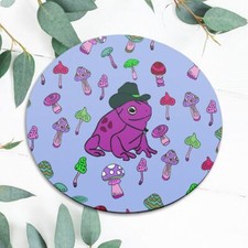 Cowboy Pink Frog Mushrooms Mouse Pad Mat Office Desk Table Accessory Gift picture