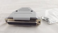 10x DB62 Female 62 Pin 3 Rows D-SUB Connector Grey Plastic Hood Cover Backshell picture