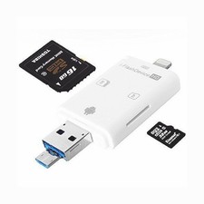 Card Reader External Dual Storage iFlash Device for iOS HD USB Micro SD SDHC OTG picture