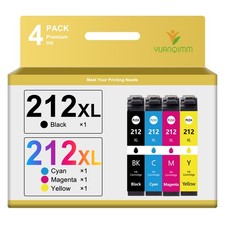 4P 212XL T212XL Ink Cartridges For Epson WorkForce WF-2830 WF2850 XP4100 printer picture