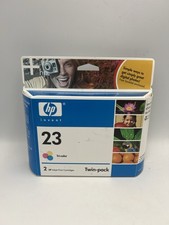 HP 23 Genuine Tri Color Ink Cartridges Combo 2 Pack Twin-Pack 2004 picture