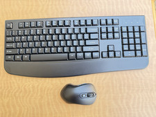 QUASIO Wireless Keyboard Mouse Combo 2.4GHz Full Size Wrist Rest Black picture