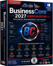 BusinessCore 2027 American Edition Business Management Software Windows 10/11 CD picture