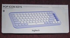 New Sealed Logitech POP ICON Keys Wireless Bluetooth Keyboard Lilac Ships Free picture
