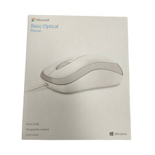 Microsoft P58-00062 Model 1113 Basic Optical Mouse Wired USB White PC Mac NEW picture