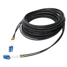 50M Black Armored Fiber Cable LC-LC UPC SM 9/125 Duplex Fiber Optic Patch Cord  picture