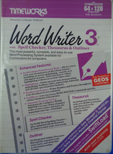 COMMODORE 64/128 -- WORD WRITER 3 (TIMEWORKS) picture