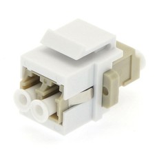 10 Pack of Keystone Jack LC/UPC Multimode Duplex Ivory picture