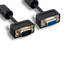 KNTK 50' Slim Type SVGA Video Extension Cable 32AWG HD15 15Pin for TV PC Monitor picture
