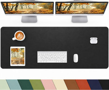 Leather Desk Pad Protector, Office Desk Mat, Large Mouse Pad, Non-Slip PU Leathe picture