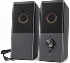 Computer Speakers for Desktop PC with Volume Control & Headphone Jack picture