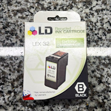 *NEW* LD Recycled Ink Cartridge Lexmark 32 Black Inkjet Compatible LD-REMANLC32 picture