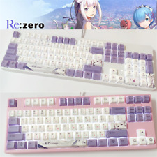 Re:Life in a different world Emiria Mechanical keyboard RGB 87/104PCS White Pink picture