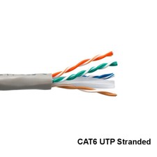 Kentek Gray 1000ft Cat6 UTP Stranded Ethernet Bulk Cable 24AWG 550MHz Gigabit picture