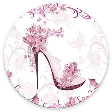 Round Pad,Pink High Heel pad,Custom Small Pads with Designs,Portable Office N... picture