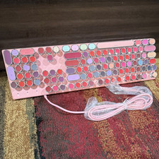Pink Wired Keyboard for Computer and Laptop - Wired Connectivity picture