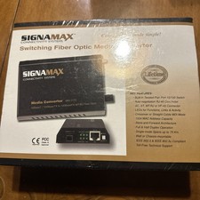 Signamax Gigabit Ethernet Fiber Optic Media Converter 065-1172 (New & Sealed)  picture