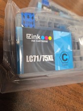 EZ Ink LC71/75XL Ink Cartridge Cyan Sealed Bags Brother Compatible picture