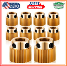 Mudder 10 Pcs 10 Pcs 40 Teeth Extruder Wheel 3D Printer Parts Drive Gear Brass E picture