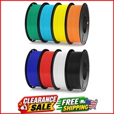 250g PLA Plus Filament Bundle 1.75mm Multicolor 3D Printer Filaments 8 Pack picture