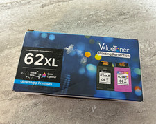 ValueToner 62XL Compatible Inkjet Ink Cartridges 2-Pack Black/Tri-Color for HP picture