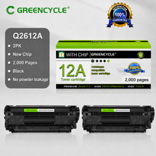 2PC Q2612A Toner High Yield Compatible for HP 12A LaserJet 1015 1020 1022n 3055 picture