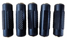 5-PACK 3.5mm Stereo Barrel F/F Coupler Adapter - M / M Connector - picture
