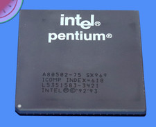 TESTED Processor Intel PENTIUM 75 MHz CPU Ceramic Working SX969 SOCKET 5 / 7 picture