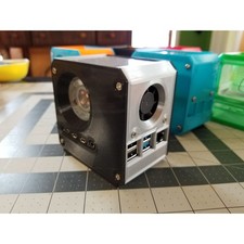 Raspberry Pi 4 Mini Desktop Case - Ice Tower Cooler + Secondary PCB 3D-Printed picture