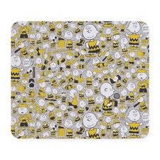 CafePress Peanuts Charlie Brown Collage Mousepad 9.25 x 7.75 inches, white  picture