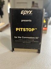 Vintage 1983 Commodore 64 System Pitstop Computer Cartridge Epyx Tested Freeship picture