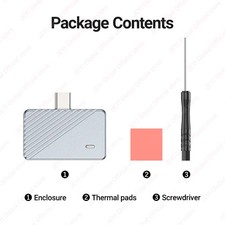 JEYI NVMe SSD Enclosure USB-C Direct Plug M.2 2230/2242 10Gbps Aluminum picture