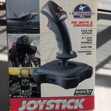 Interact PC Commander Plus Wired Joystick SV-207A Auto Fire Gray/Black/Red 1996 picture