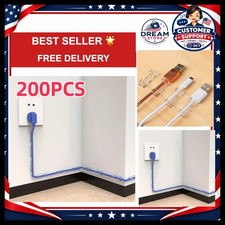 10pcs Clear Plastic Cable Clips Transparent Wire Organizers for Wall & Desk picture
