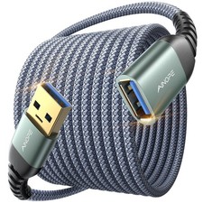 AINOPE USB Extension Cable 10FT 3.0 Extender Male to Female 10FT, Grey picture