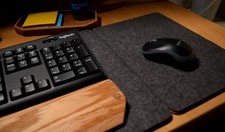 Handmade Wool Felt Mouse Pad | Natural Cork Base, Desk Mat picture