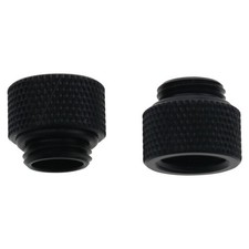 G1/4 Inch 10mm Male To Female Extender Fitting Black Water Cooling PC 2 PCS picture