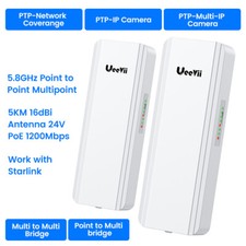 2-Pack UeeVii Gigabit Wireless Bridge 1200Mbps 5KM Point to Point for Starlink picture