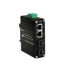 Mini Industrial Gigabit PoE Media Converter - Din Rail Mount Hardened... picture