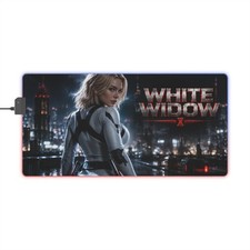 PC Gamer Desk Mat White Widow RGB LED Mouse Pad Gaming Playmat Room Decor picture