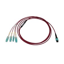 Tripp Lite Breakout Multimode Fiber Cable 400G 50/125 OM4, MTP/MPO-PC to 4X picture