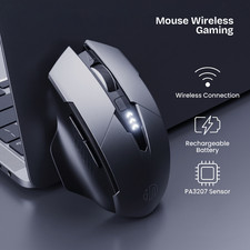 Mouse Gaming Wireless Silent Click Rechargeable Battery INPHIC F1 picture